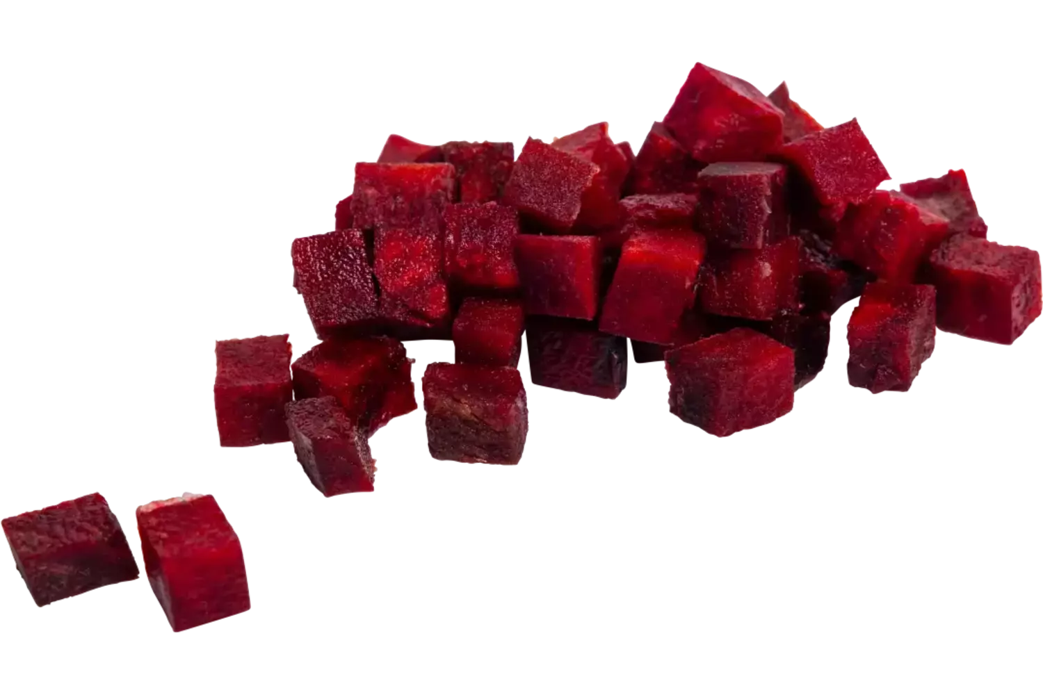 Rode bieten rauw brunoise 10mm bak 1kg stuk 1